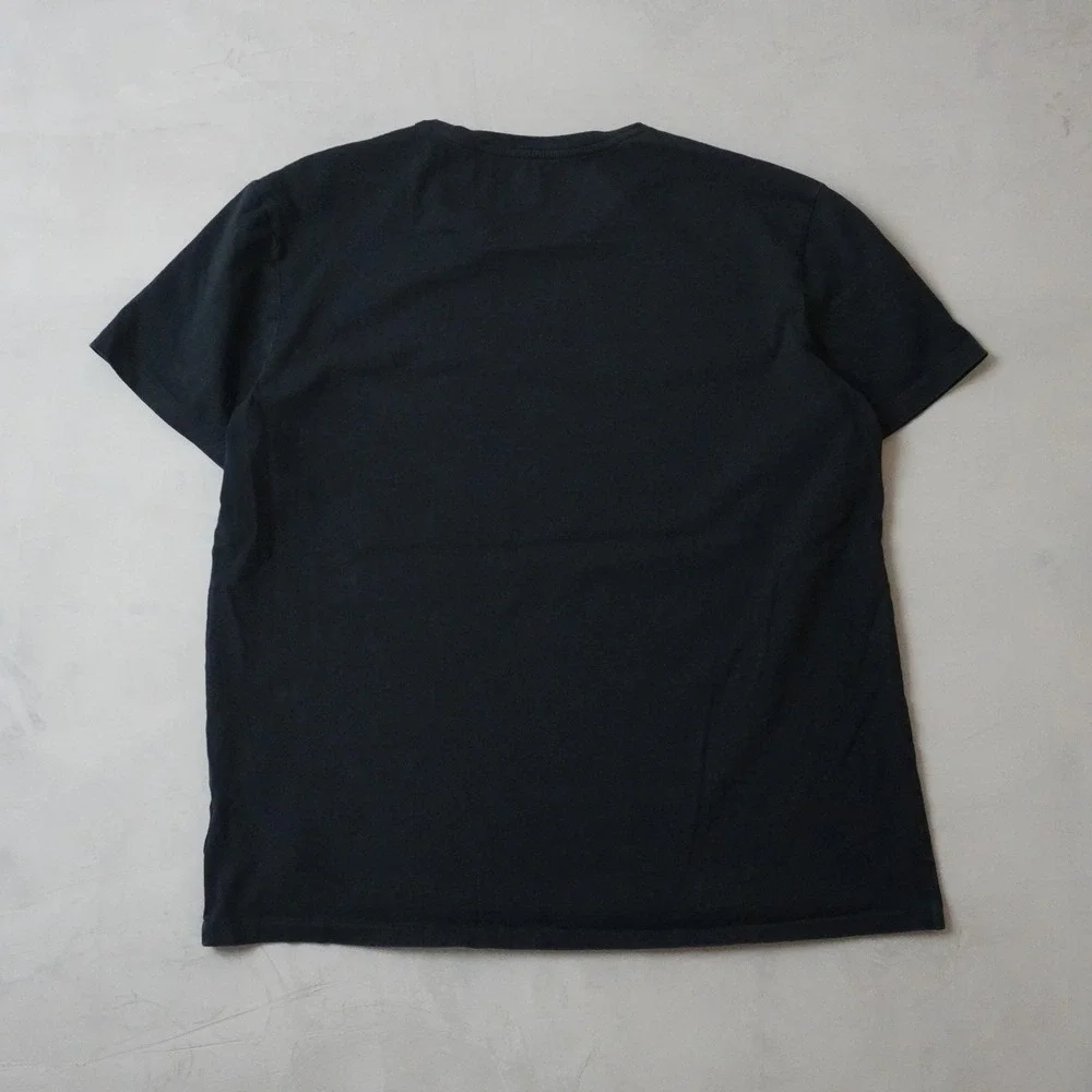 Polo Ralph Lauren Mens T-Shirt Large Black Short Sleeve Red Pony Logo Cotton